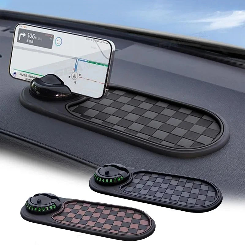 2 in 1 Dashboard anti Slip Mat with Phone Mount 360-Degree Rotation Car Phone Holder Non-Slip Adhesive Mat for Car