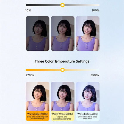 Portable LED Selfie Light Camera Mini Fill Light Rechargeable Phone Night Lights USB Clamp Lamp for Laptop Tablet Tiktok Video